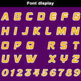 Custom Purple Yellow Reversible Football Jersey Personalized Gradient Football Shirts for Men Printed Team Name Number Logo