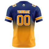 Custom Navy Orange Gradient Football Jersey Personalized Football Shirts for Men Women  Printed Team Name Number Logo