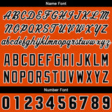 Custom Full Print Design Authentic Baseball Jersey black-orange