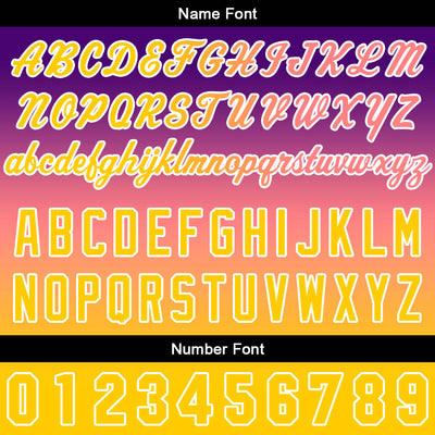 Custom Gradient Hoodie For Man Woman Girl Boy Print Your Logo Name Number Purple Yellow enthsush