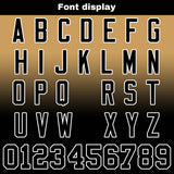 Custom Gold Black Gradient Football Jersey Personalized Football Shirts for Men Women  Printed Team Name Number Logo