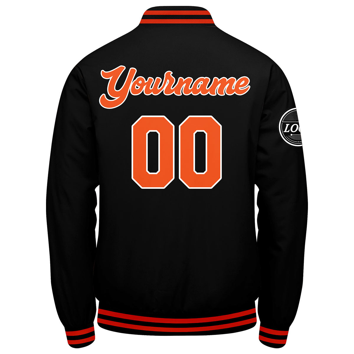 Custom Varsity Jacket Letterman jacket for Men, Women and Youth Black Orange enthsush