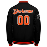 Custom Varsity Jacket Letterman jacket for Men, Women and Youth Black Orange