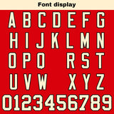 Custom Red Cream Reversible Gradient Football Jersey Personalized Football Shirts for Men Women  Printed Team Name Number Logo