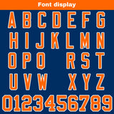 Custom Navy Orange Reversible Gradient Football Jersey Personalized Football Shirts for Men Women  Printed Team Name Number Logo