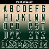 Custom Khaki Dark Green Reversible Gradient Football Jersey Personalized Football Shirts for Men Women  Printed Team Name Number Logo