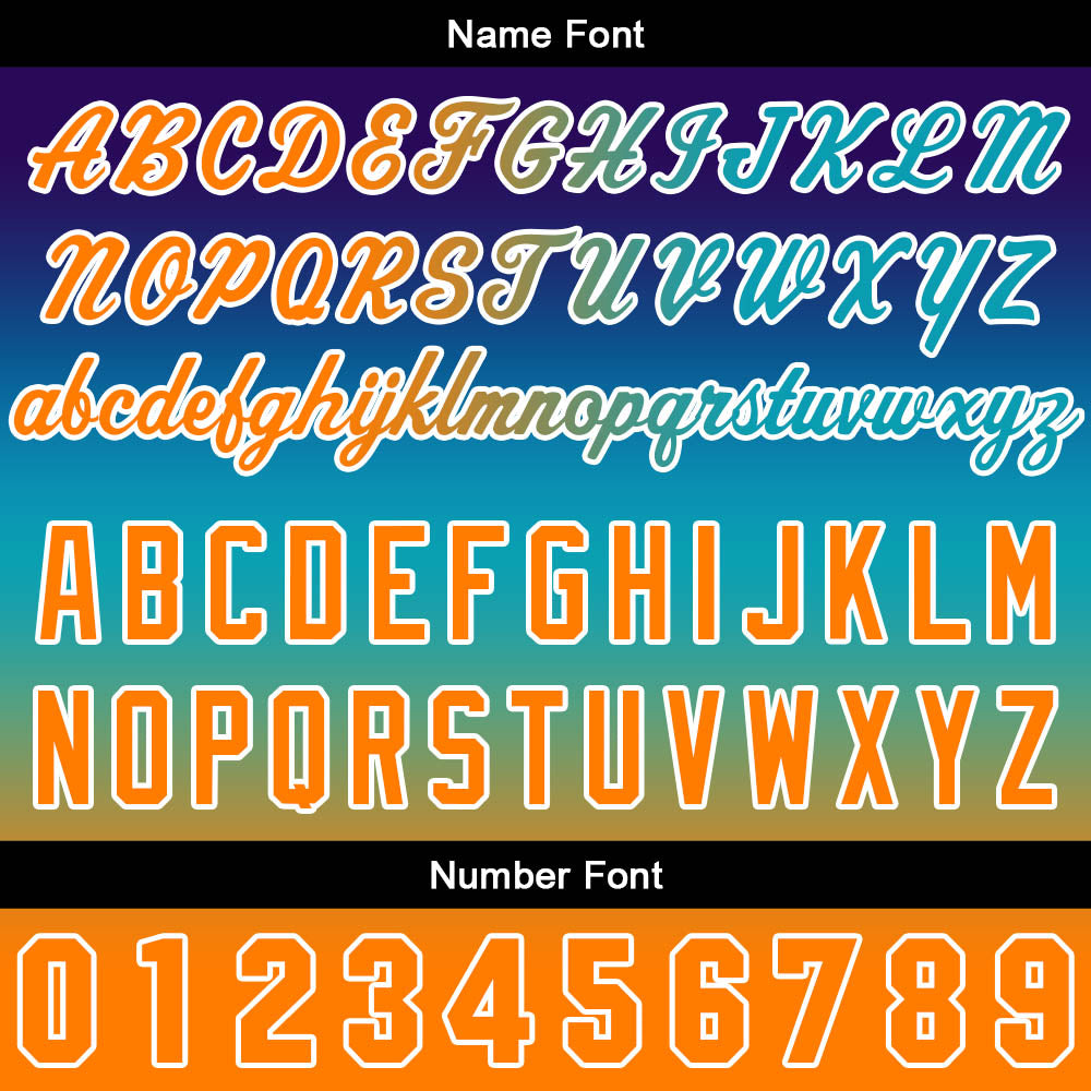 Custom Gradient Hoodie For Man Woman Girl Boy Print Your Logo Name Number Pale Blue Orange enthsush