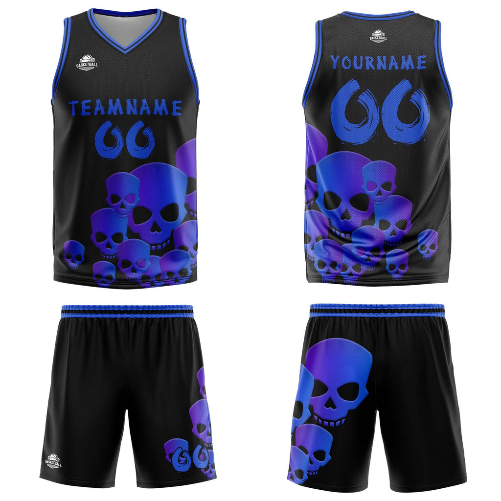 Custom Fluid Blue Basketball Jersey Uniform Suit Printed Your Logo Name Number enthsush