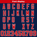 Custom Navy Red Reversible Gradient Football Jersey Personalized Football Shirts for Men Women  Printed Team Name Number Logo