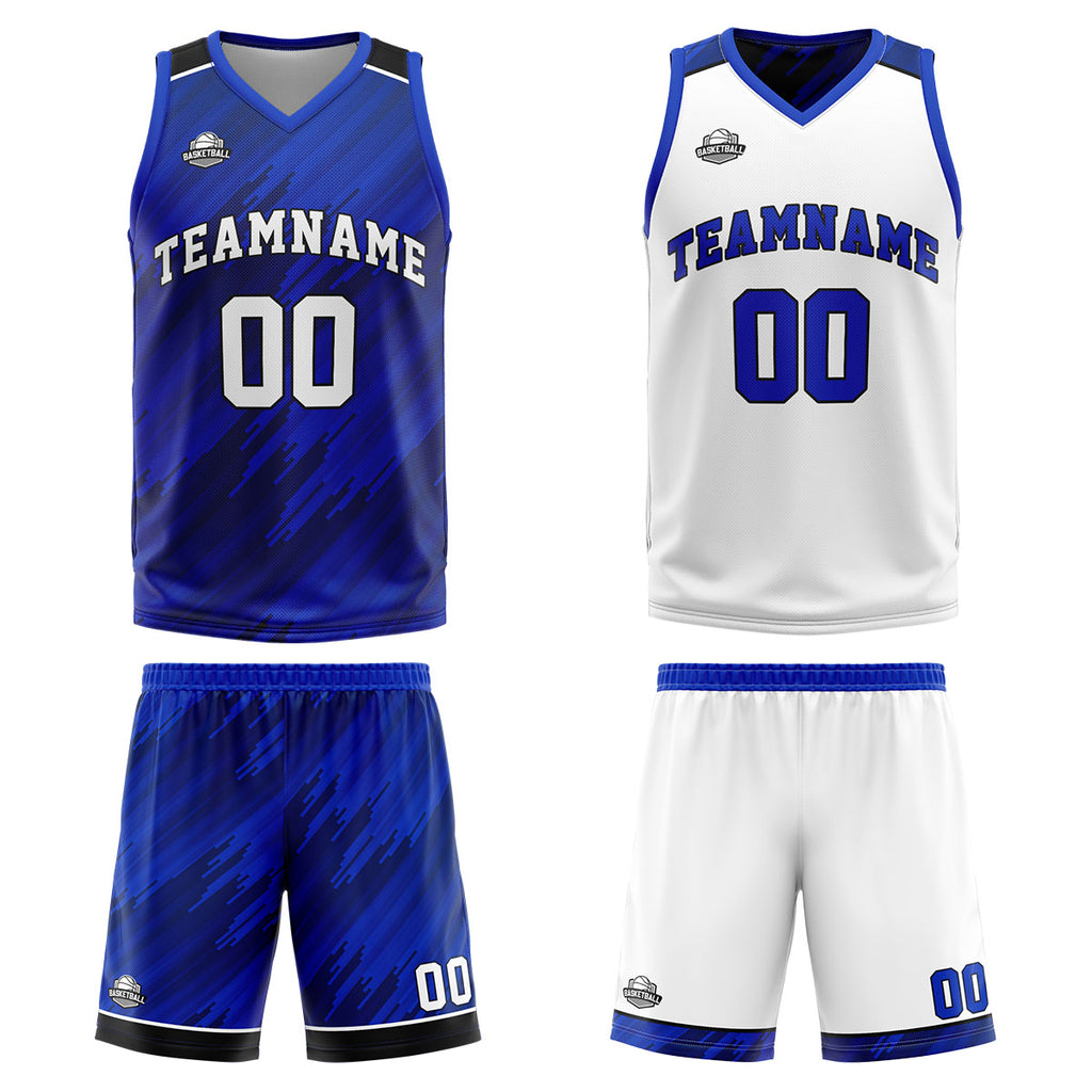 Custom Royal Reversible Basketball Suit for Adults and Kids Personalized Jersey enthsush