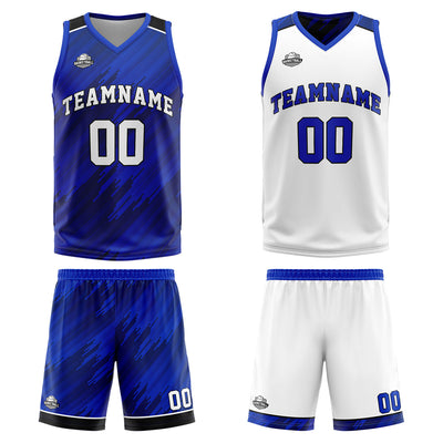 Custom Royal Reversible Basketball Suit for Adults and Kids Personalized Jersey enthsush