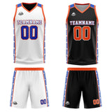 Custom Royal Orange Reversible Basketball Suit for Adults and Kids Personalized Jersey
