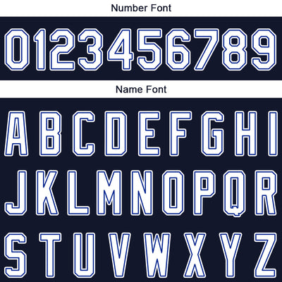 Custom Long Sleeve Windbreaker Jackets Uniform Printed Your Logo Name Number Navy-White-Royal enthsush