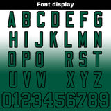 Custom White&Green Gradient Football Jersey Personalized Football Shirts for Men Women  Printed Team Name Number Logo