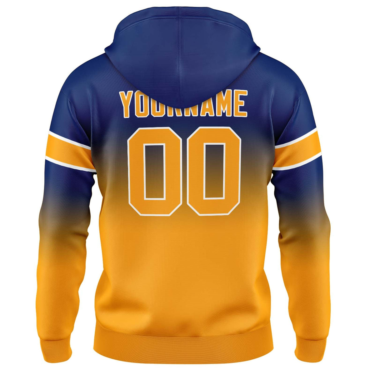 Custom Gradient Sweatshirt Hoodie For Man Woman Girl Boy Print Your Logo Name Number Navy&Orange enthsush