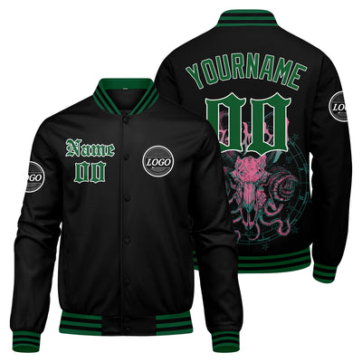 Custom Varsity Jacket Letterman jacket for Men, Women and Youth Green enthsush