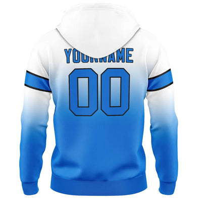 Custom Gradient Hoodie For Man Woman Girl Boy Print Your Logo Name Number White&Blue enthsush