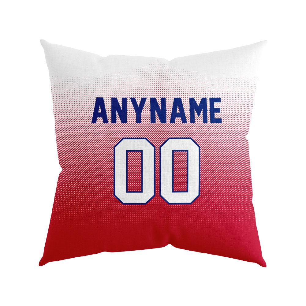 Custom Football Throw Pillow for Men Women Boy Gift Printed Your Personalized Name Number Navy&Red&Gray enthsush