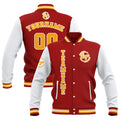 Custom Red White Yellow Waterproof Varsity Jackets Personalized Stitched Name Number Logo to Letterman Jackets enthsush