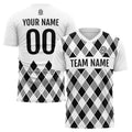 Custom Soccer Jerseys for Men Women Personalized Soccer Uniforms for Adult and Kid White-Black enthsush