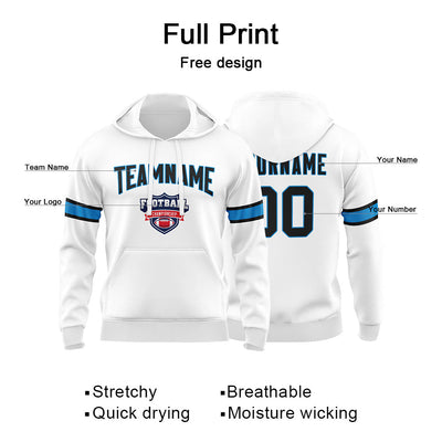 Custom Sweatshirt Hoodie For Man Woman Girl Boy Print Your Logo Name Number White enthsush