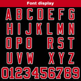 Custom Black Red Reversible Gradient Football Jersey Personalized Football Shirts for Men Women  Printed Team Name Number Logo