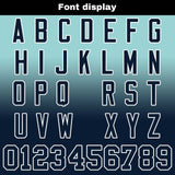 Custom Light Teal Navy Reversible Gradient Football Jersey Personalized Football Shirts for Men Women  Printed Team Name Number Logo