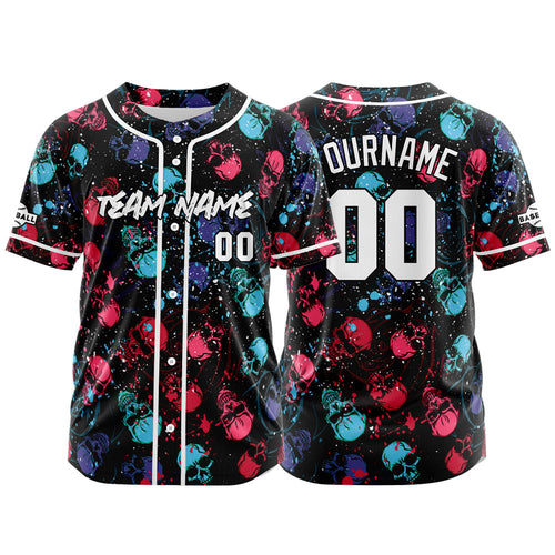 Custom Baseball Jersey Personalized Baseball Shirt for Men Women Kids Youth Teams Stitched and Print Red&Blue enthsush