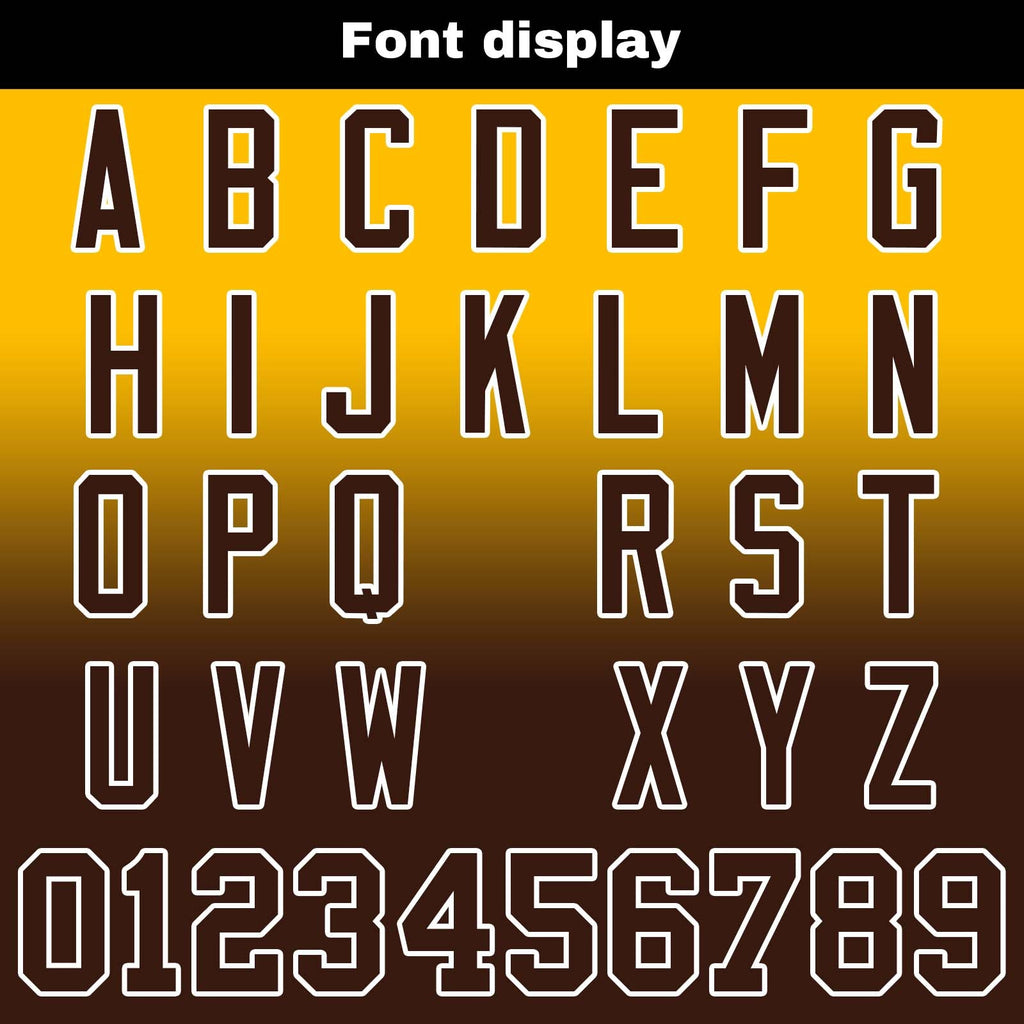 Custom Gradient Hoodie For Man Woman Girl Boy Print Your Logo Name Number Yellow&Brown enthsush