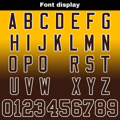 Custom Gradient Hoodie For Man Woman Girl Boy Print Your Logo Name Number Yellow&Brown enthsush