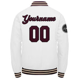 Custom Varsity Jacket Letterman jacket for Men, Women and Youth Marroon White