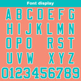 Custom Light Orange Teal Reversible Gradient Football Jersey Personalized Football Shirts for Men Women  Printed Team Name Number Logo