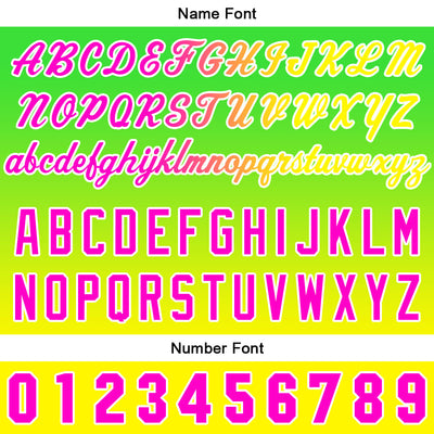 Custom Full Print Design Authentic Baseball Jersey rose red-yellow-green enthsush