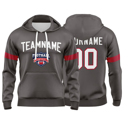 Custom Sweatshirt Hoodie For Man Woman Girl Boy Print Your Logo Name Number Dark Gray enthsush