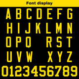 Custom Black Yellow Reversible Gradient Football Jersey Personalized Football Shirts for Men Women  Printed Team Name Number Logo