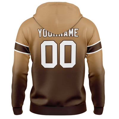Custom Gradient Hoodie For Man Woman Girl Boy Print Your Logo Name Number Brown enthsush