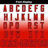 Custom White&Red Gradient Football Jersey Personalized Football Shirts for Men Women  Printed Team Name Number Logo