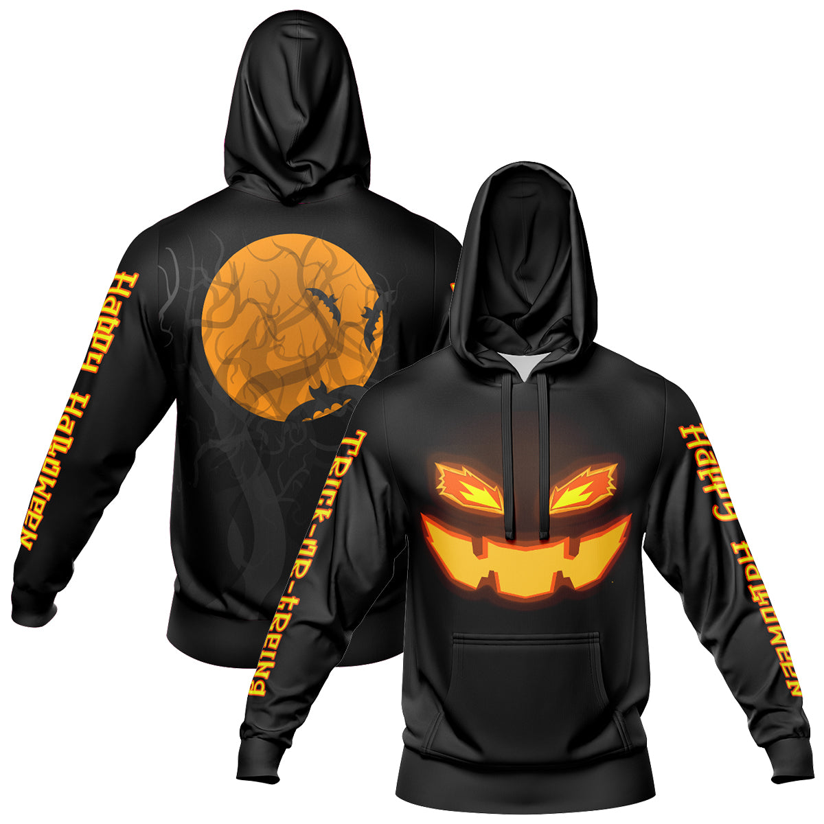 Custom Sweatshirt Hoodie Add Text and Design Personalized Halloween Hooded Sweatshirt enthsush