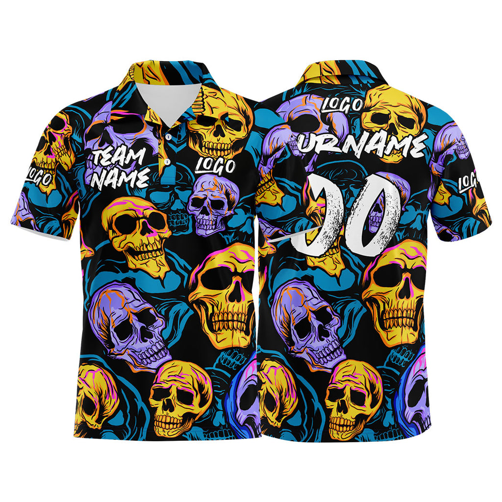 Custom Football Polo Shirts  Add Your Unique Logo/Name/Number Purple&Green enthsush