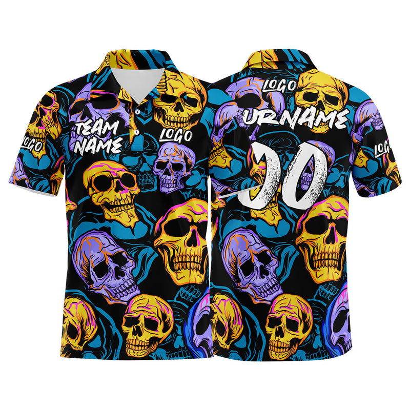 Custom Football Polo Shirts  Add Your Unique Logo/Name/Number Purple&Green