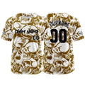Custom Baseball Jersey Personalized Baseball Shirt for Men Women Kids Youth Teams Stitched and Print Brown&White enthsush