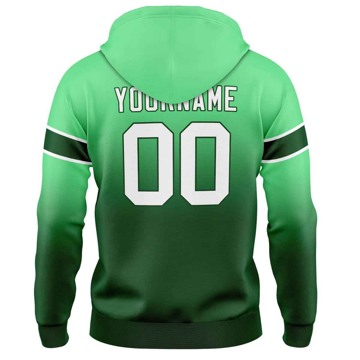 Custom Gradient Hoodie For Man Woman Girl Boy Print Your Logo Name Number Green enthsush