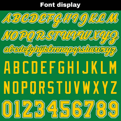 Custom basketball jersey shorts for men and women. Embroidered and printed name, number and logo Green&Yellow enthsush