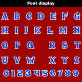 Custom Blue Red Reversible Football Jersey Personalized Gradient Football Shirts for Men Printed Team Name Number Logo