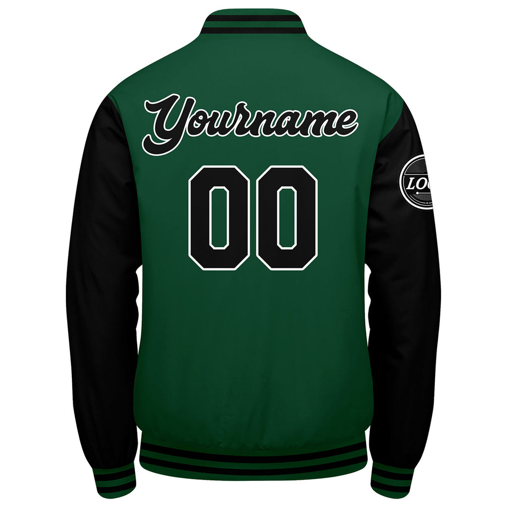 Custom Varsity Jacket Letterman jacket for Men, Women and Youth Green Black enthsush