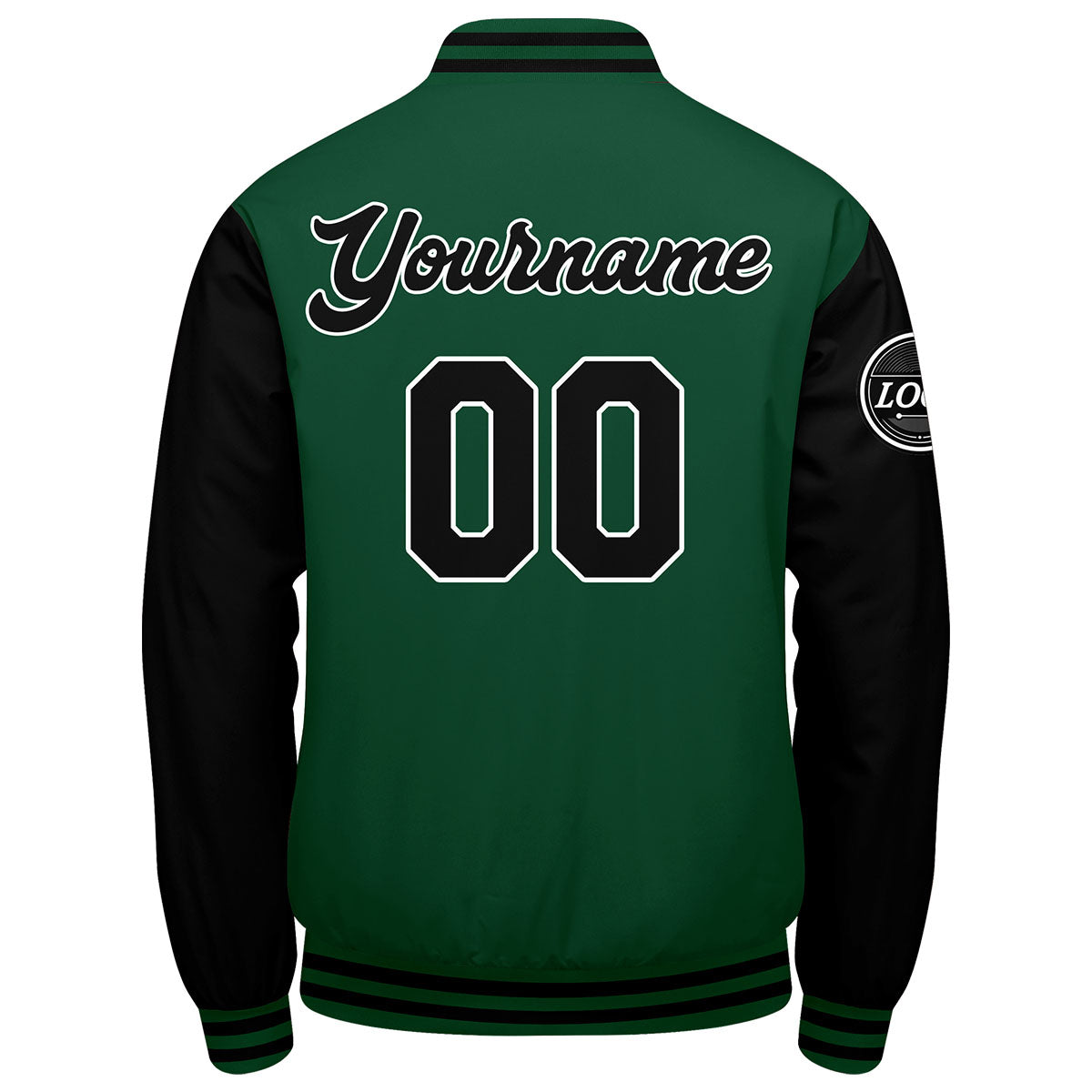 Custom Varsity Jacket Letterman jacket for Men, Women and Youth Green Black enthsush
