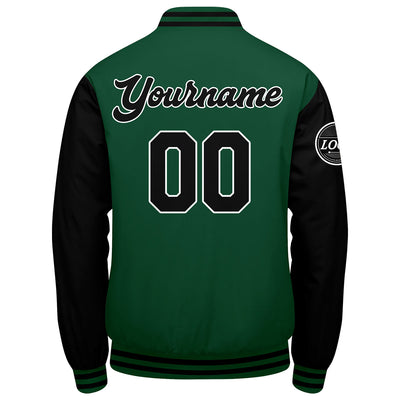 Custom Varsity Jacket Letterman jacket for Men, Women and Youth Green Black enthsush