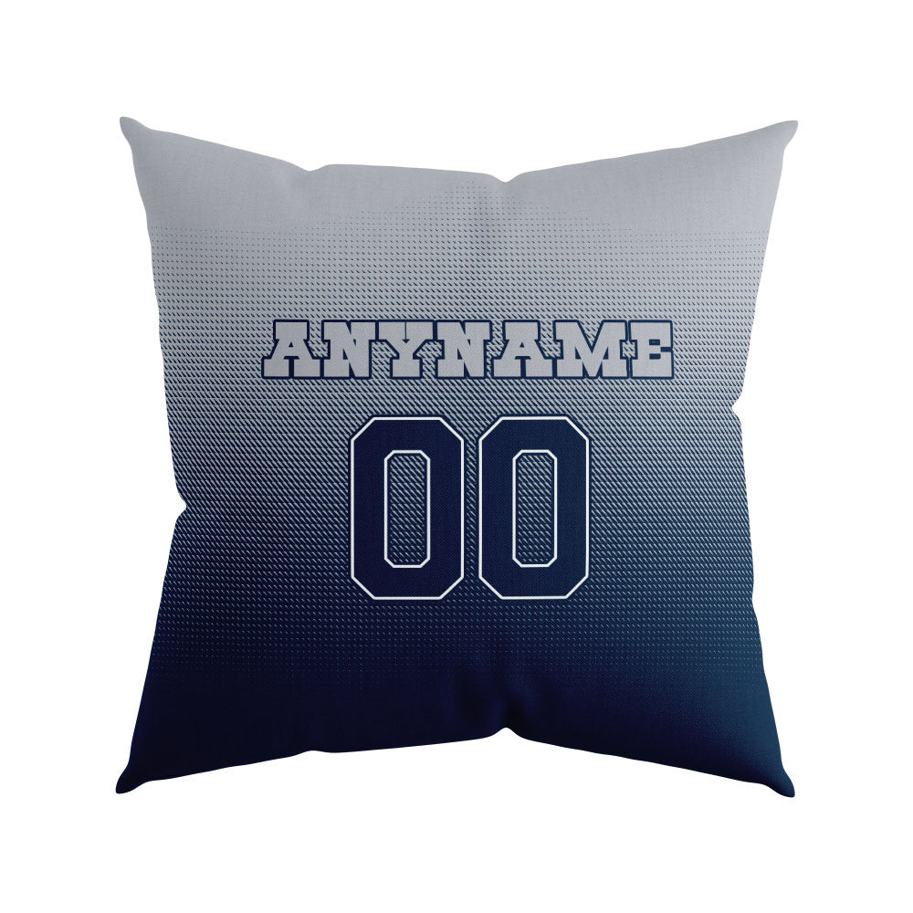 Custom Football Throw Pillow for Men Women Boy Gift Printed Your Personalized Name Number Navy&White&Blue enthsush