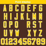 Custom Brown Yellow Reversible Gradient Football Jersey Personalized Football Shirts for Men Women  Printed Team Name Number Logo