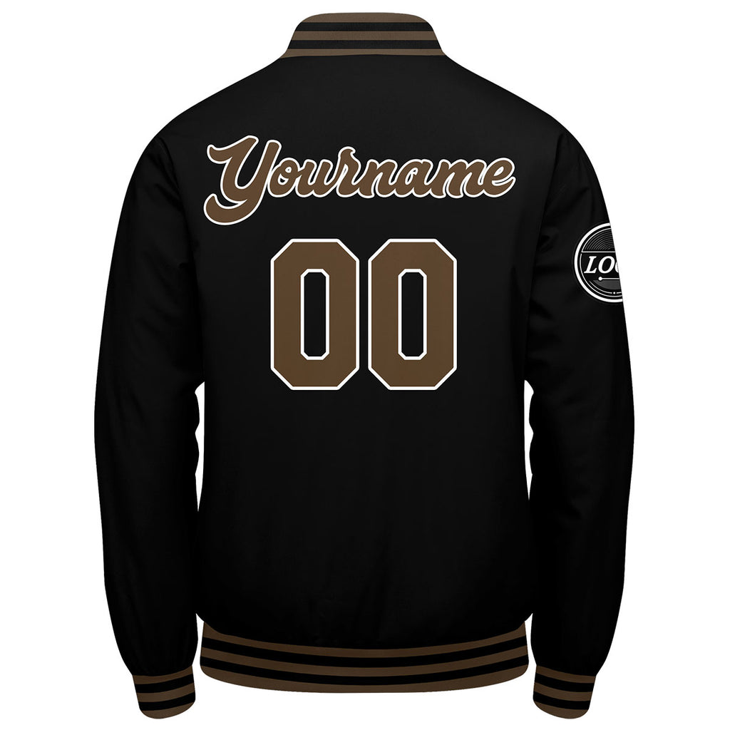 Custom Varsity Jacket Letterman jacket for Men, Women and Youth Black Brown enthsush